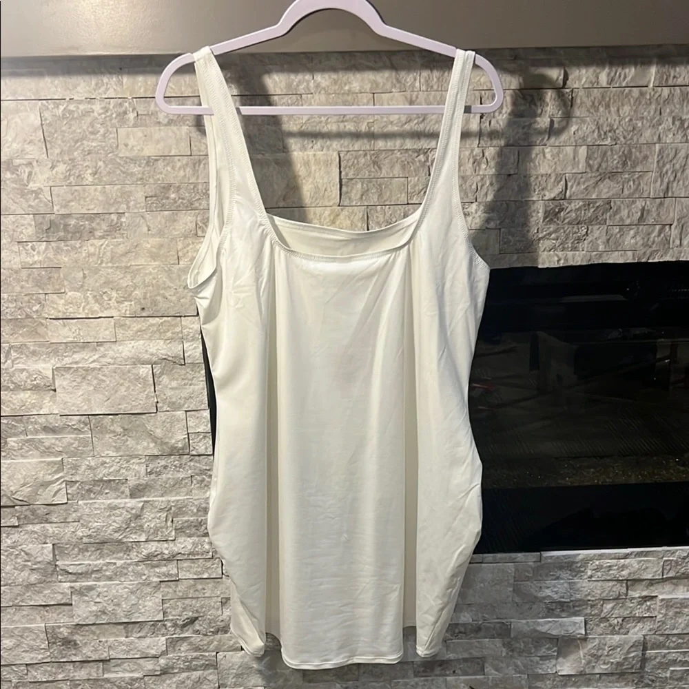 NWT SKIMS Off White Swim Tank Dress size 4 X